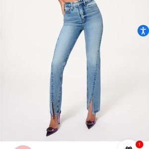 Good American Good Boy Twist Slit Jeans - Size 16